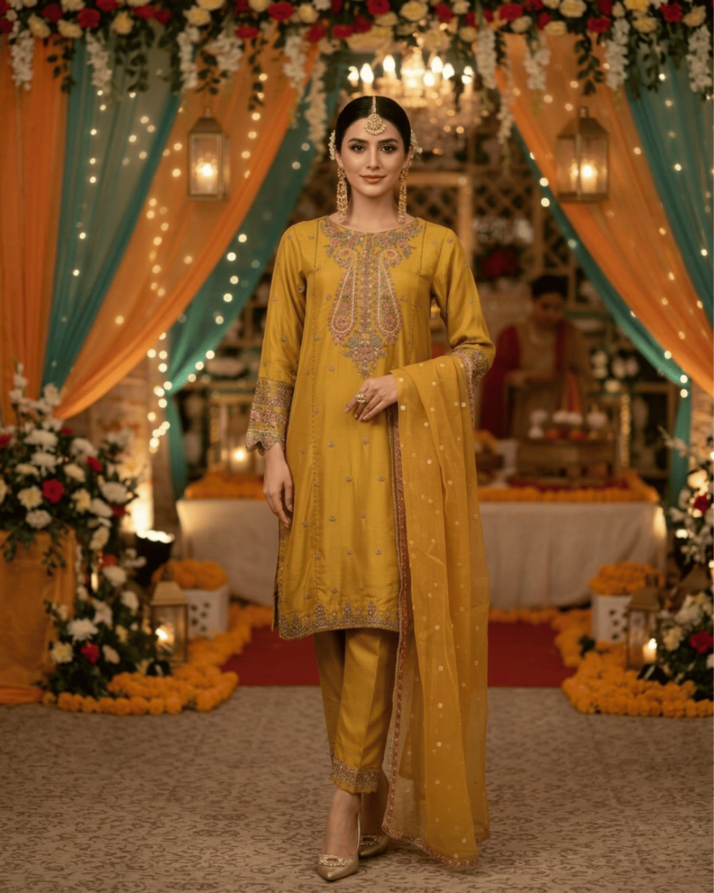 Luxury Embroidered Party Suit