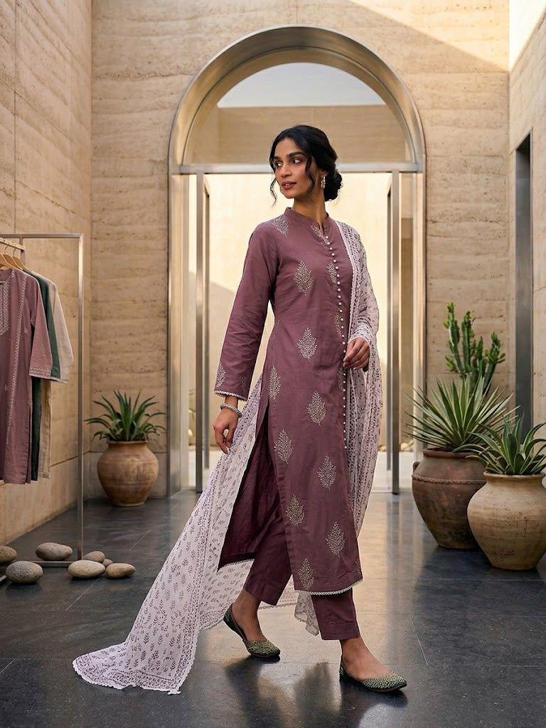Soft Embroidered Lawn Outfit