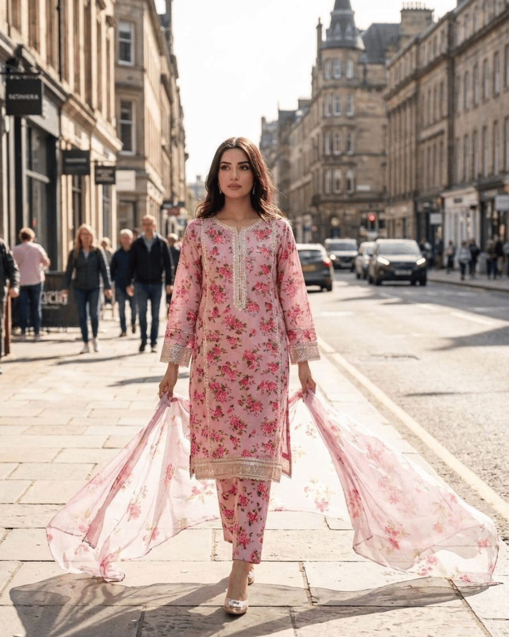 Floral Printed Lawn Suit